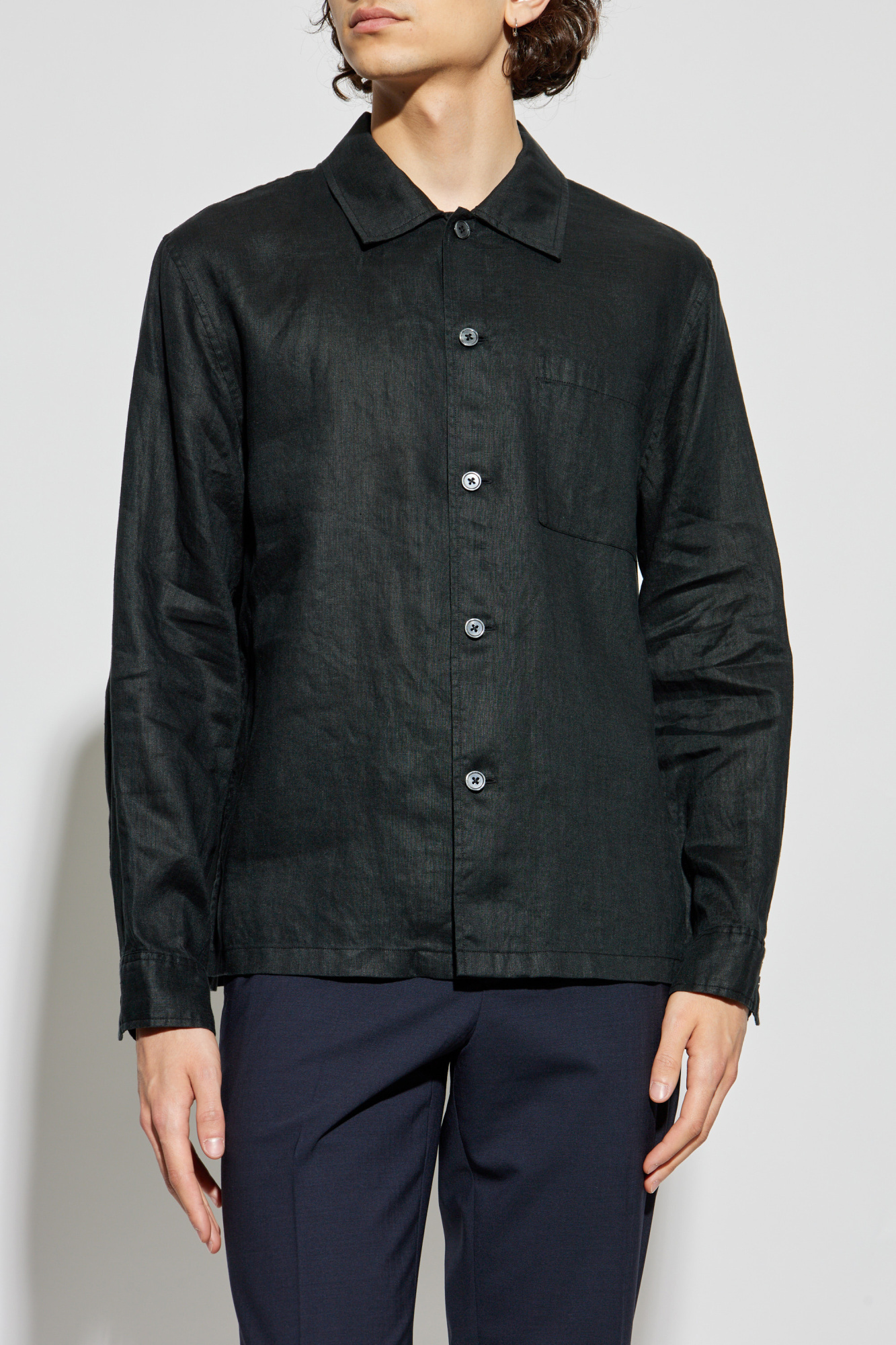[ETCE] TWO POCKET LINEN CHECK SHIRT /追跡付 Theory Linen shirt with pocket | Men's Clothing | Vitkac